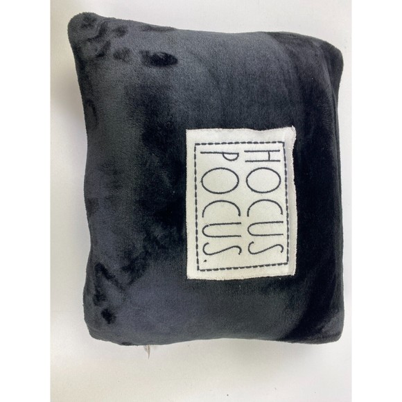 2x Rae Dunn Hocus Pocus Black Feather Filled Throw Pillow Bundle Lot of 2 - Picture 9 of 9